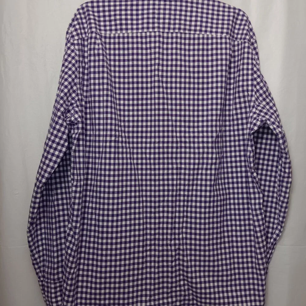 J.CREW COTTON BLEND GINGHAM PLAID PRINT LONG SLEEVE BUTTON DOWN SHIRT